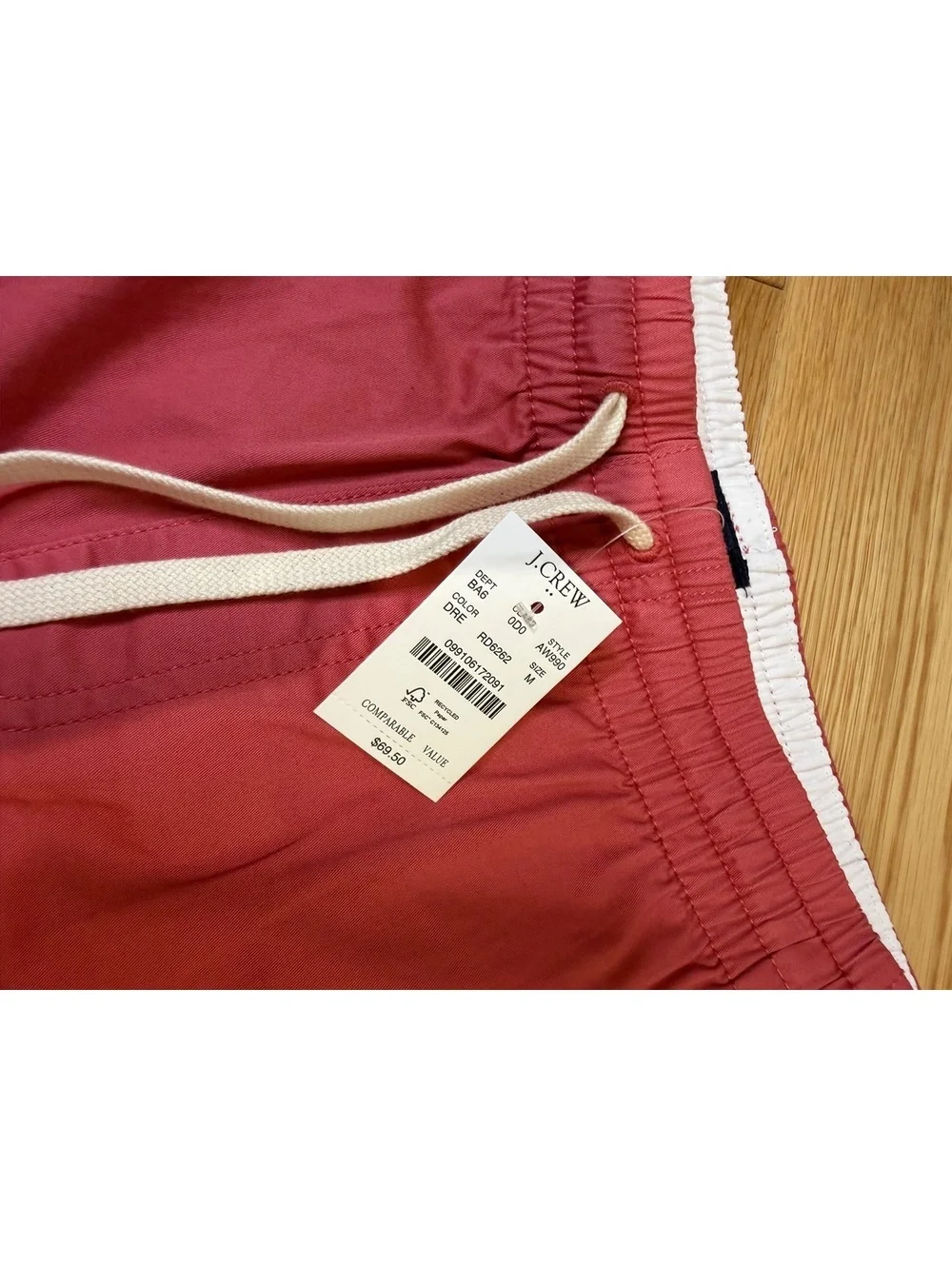 NWT J Crew Men’s Cotton Salmon Shorts